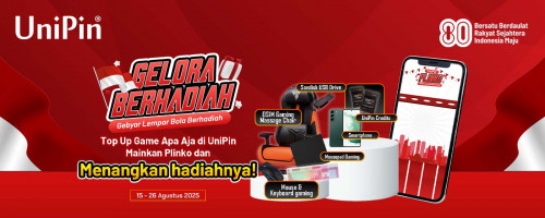 GELORA BERHADIAH! Main Plinko, Menangkan Gaming Chair & Smartphone Spesial Kemerdekaan Hanya di UniPin!